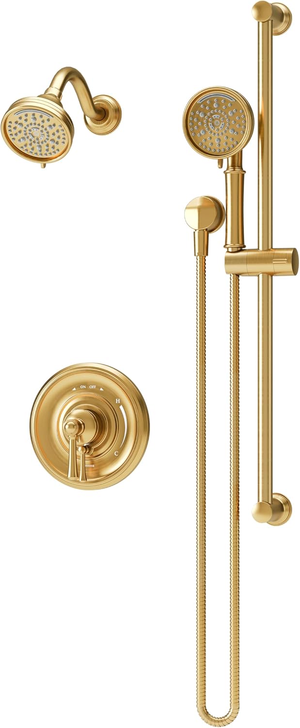 Symmons Braston HydroMersion Single Handle Shower Faucet Trim Kit with Hand Spray in Brushed Bronze - 1.5 GPM (Valve not Included) - S5898BBZ15TRM