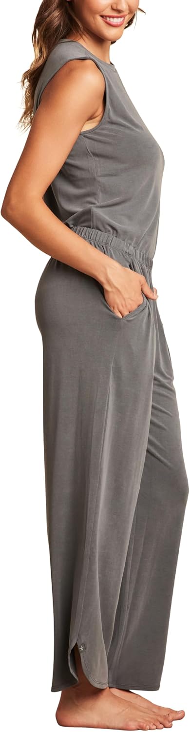 Barefoot Dreams Sand Washed Jersey Cropped Wide Leg Pant Set