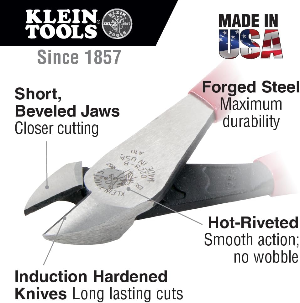 Klein Tools 80088 Tradesman Fixed Blade Driver and Plier Kit, Made in USA, Includes Wire Stripper, Tape Measure, Accessories for Jobsite Needs, 14-Piece