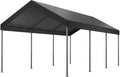 Shintenchi 10x20ft Heavy Duty Carport with UV&Wind Resistant Canopy,Portable Carport Garage Shelter with Stable Powder-Coated Steel Frame,Outdoor Carports for Car,Bike,Camp,Storage(Grey)