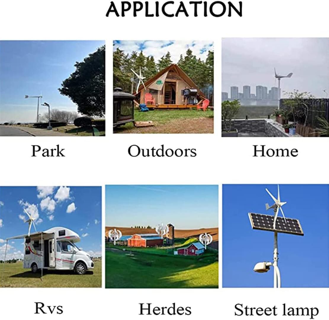 3 Blade Vertical Wind Generator 3000W/5000W 12V/24V/48V Wind Power Turbines Generator, Magnetic Floating Axle Wind Generator for Family Home,3000W-12V