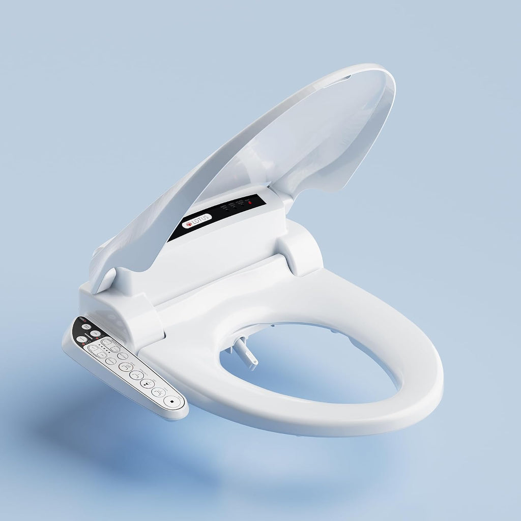 Lotus Bidet Seat ATS-909 Round with Enema Wash (Purestream) for constipation relief, Heated Seat, Multi Modes Wash, Air Dryer, Deodorizer, Easy DIY Installation, Made in Korea