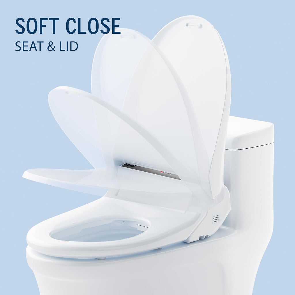 Lotus Bidet Seat ATS-2000 Elongated, Premier Class, Purestream Function(Constipation Relief) Heated Seat With Wireless Remote Control, Unlimited Warm Water, Warm Air Dryer, Made in Korea