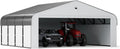 20x20 Metal Carport, Heavy Duty Car Carport Canopy, Galvanized Steel Roof Car Tent Garage, CarPorts with Removable Sidewalls