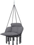 Dark Gray Hammock Hanging Swinging Chair, for Bedroom, Porch, Hanging Chair, Hammock Chair Swing Chair for Bedroom, Patio, Balcony,Swing Chair with Hanging, Chair for Bedroom Indoor Outdoor