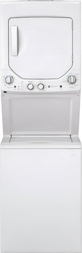 GE Unitized Spacemaker® 2.3 Cu. Ft. Washer and 4.4 Cu. Ft. Electric Dryer Laundry Center, 24-Inch, White – GUD24ESSMWW