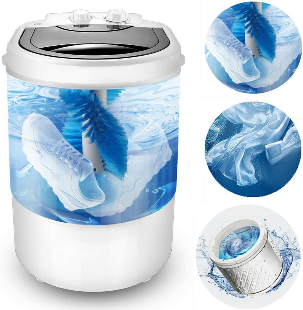 Portable Mini Washing Machine,Semi-Automatic,Three functions of washing shoes washing Clothes Spin-Dry,9.9 lbs Capacity