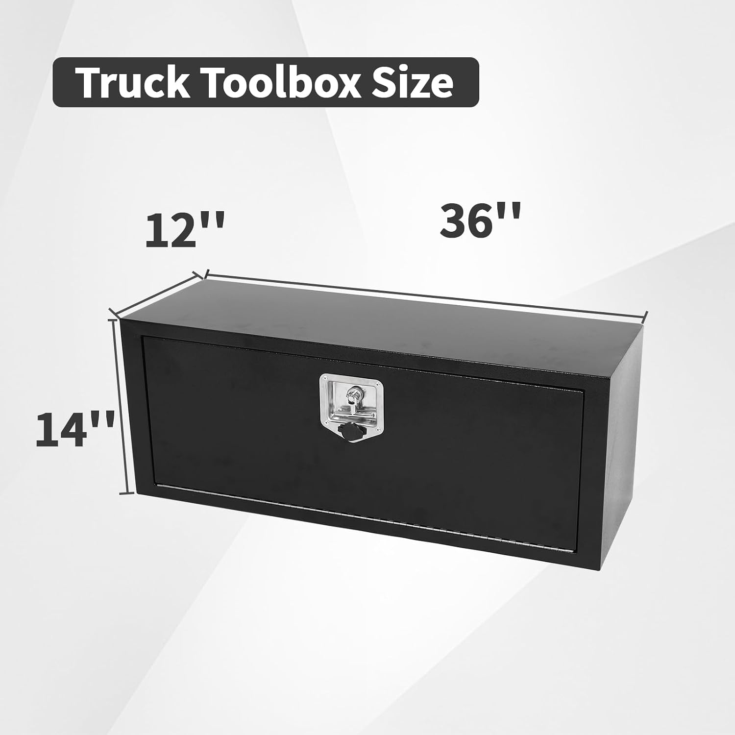 36 Inch Underbody Tool Box,Heavy Duty Underbody Truck Tool Box w/T-Handle Latch and keys for Pickup Truck,Utility Tractor,RV,Waterproof Tool Chest For Storage & Organization-36 × 12 × 14 inch
