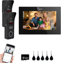 Wired Video Doorbell Intercom System 1080P HD Camera 7 inch Monitor Entry Doorphone Door Camera TUYA WiFi Smart Home Door Phone Kits for Apartment Home Villa (2 Doorbell + 1 Monitor)