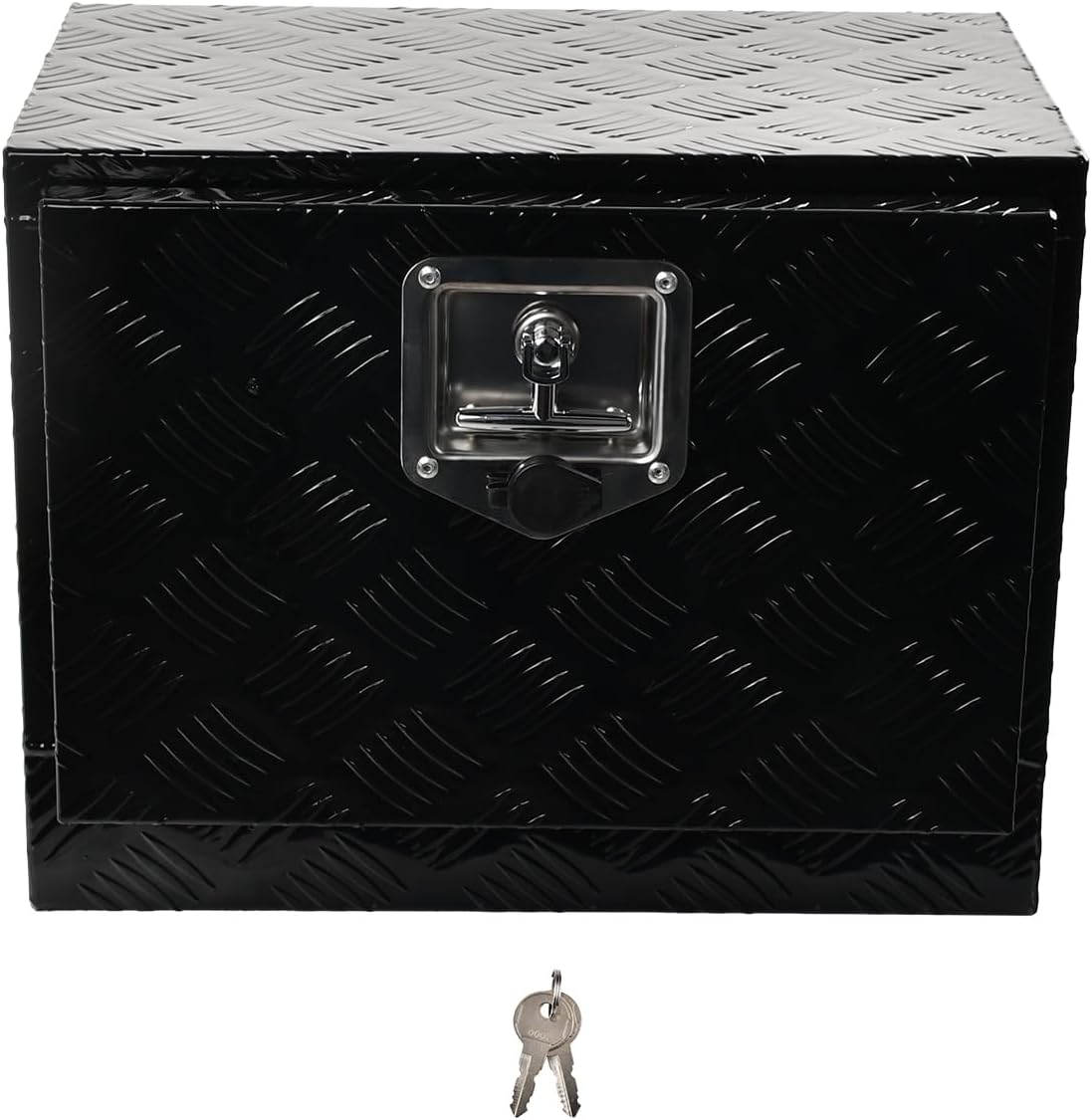18'' Inch Aluminum Underbody Truck Box with T-Handle Latch,14 x 12 x 18 Inch Underbed Toolbox With Durable Lock Silver For Storage And Organization