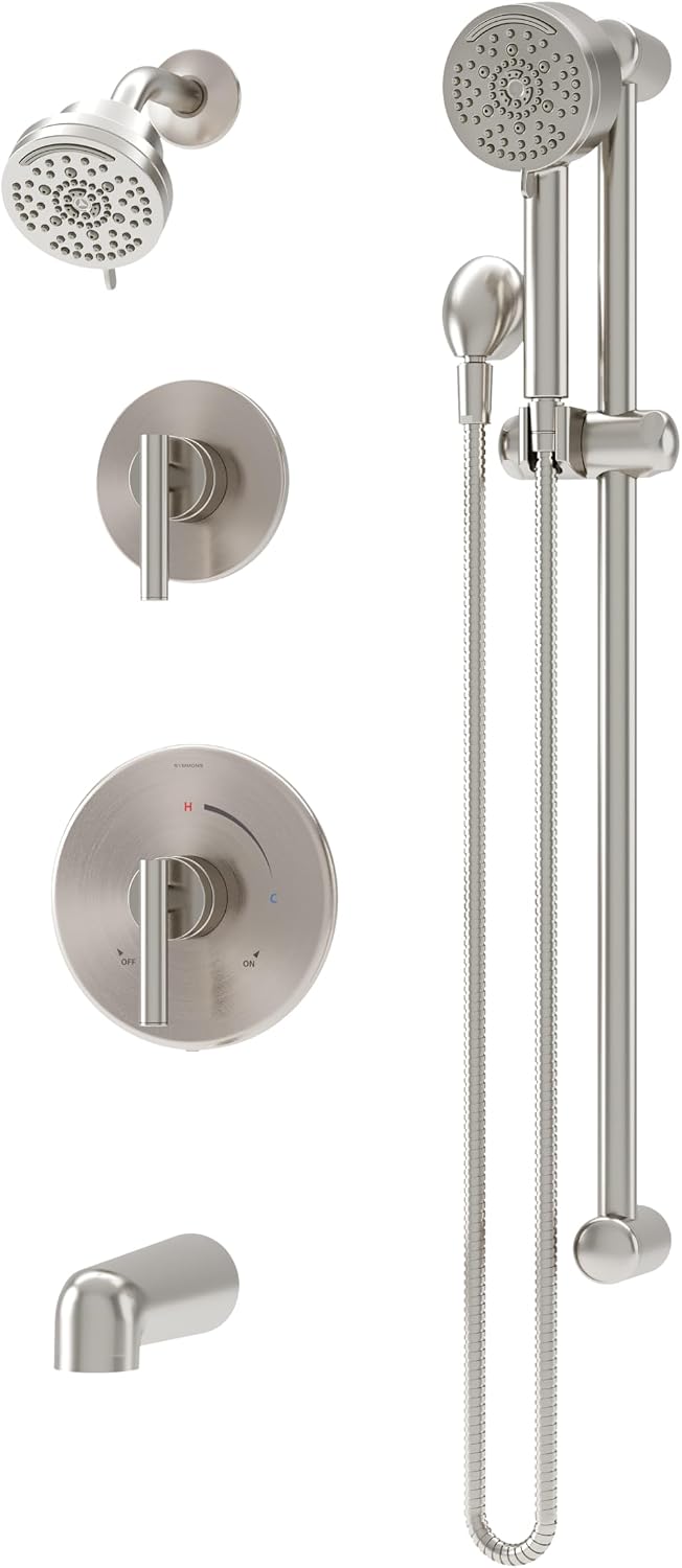 Symmons Dia HydroMersion Double Handle Shower Trim Kit with Hand Spray and Tub Spout