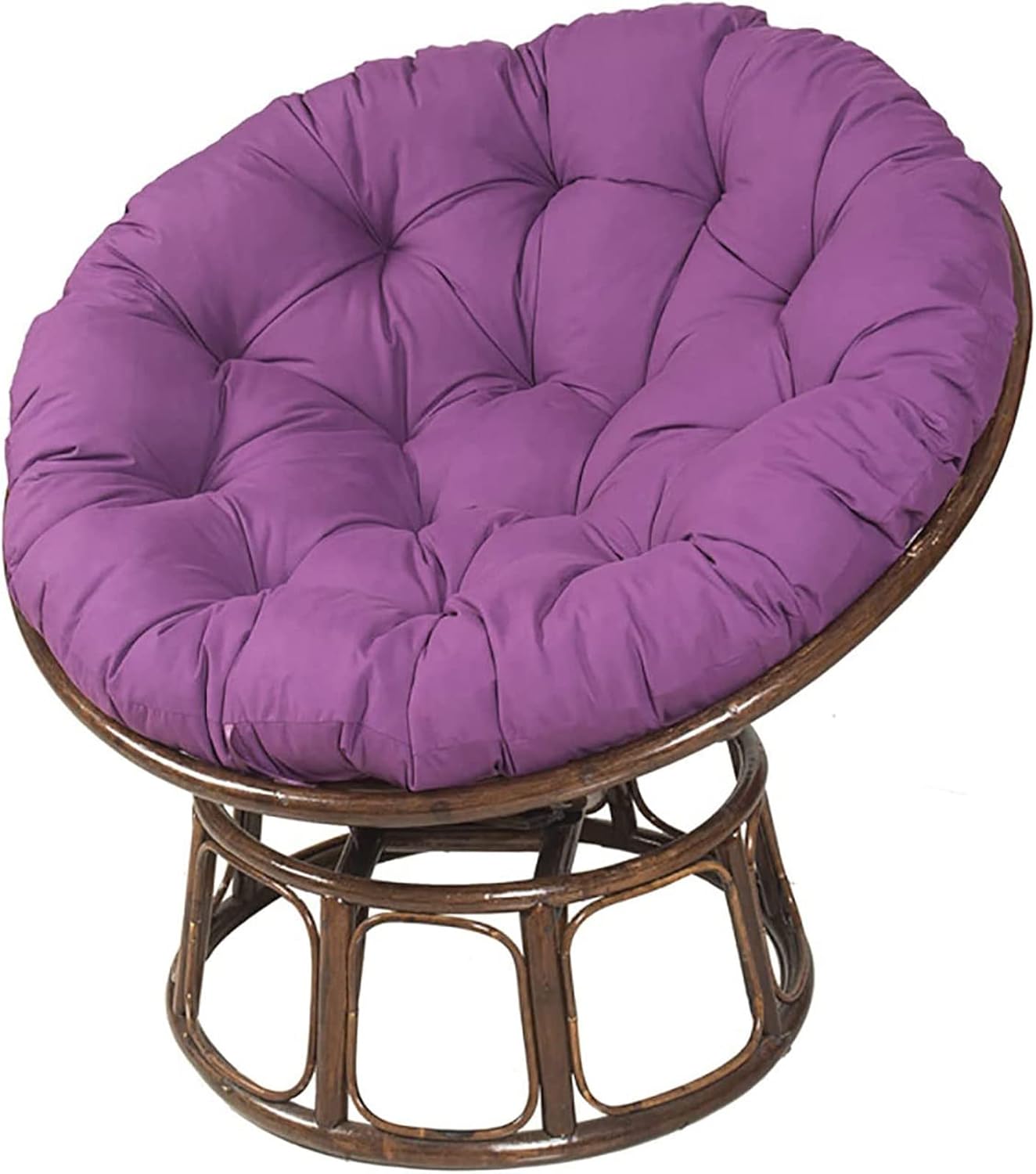 Papasan Outdoor Chair Cushion 110x110cm, Outdoor Cushion for Papasan Round Chair, Garden Swing Cushion Replacement, Soft Thicken Comfy Hanging Basket Chair