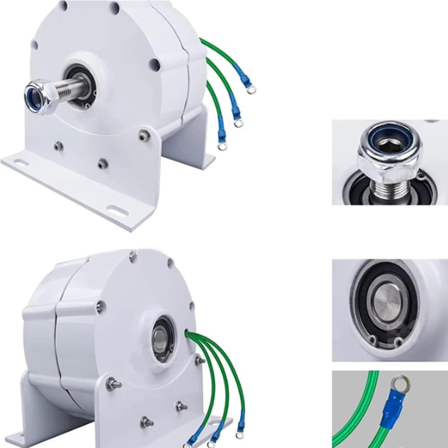 3000W Gearless Permanent Magnet Generator,with Voltage Converter 12V 24V 48V 220V Low RPM Permanent Magnet Generator for Wind Energy Solar Street Lights (with Base)