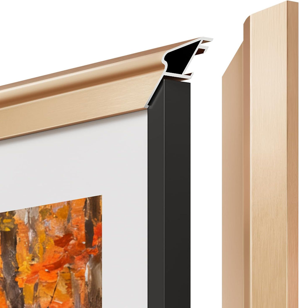 TV Frames 55' Deco Alloy Bezel Only for Samsung The Frame TVs, Modern & Minimalist Styles from TV to Art, Interchangeable Bezels for Home Decor, Easy Installation (Fits 2021-2025 Frame TVs)
