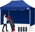 ABCCANOPY Easy Pop Up Canopy Tent with Sidewalls 8X12 Commercial -Series, Navy Blue