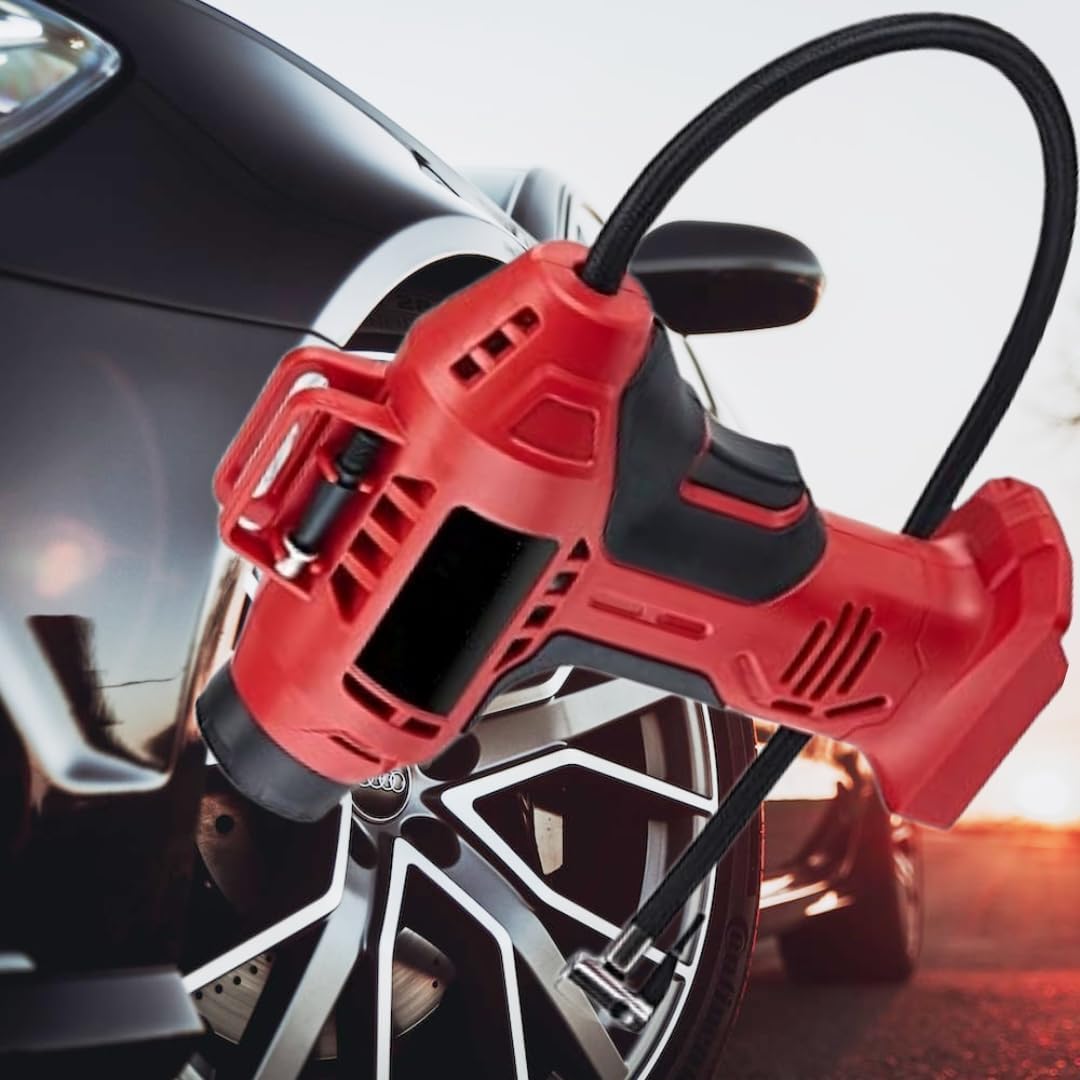 Fits BAUER 20V Cordless 0-160 PSI Inflator Kit with 5 Ah Battery and Charger (1954C-B) - Fits Car Tires, Bike Tires, Motorcycle Tires, Sports Balls, Air Mattresses, Pool Toys, and More
