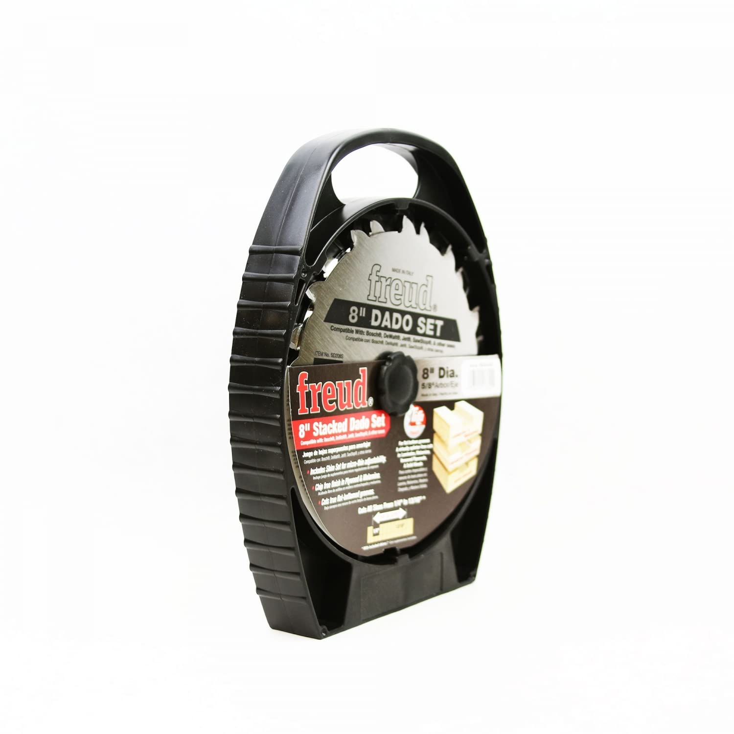 Freud Pro Dado Set with Premium Tico Hi-Density Carbide Crosscutting Blend for Maximum Performance - 8' Diameter, 12 Teeth, 5/8' Arbor, 6000 Max RPM - SD208S