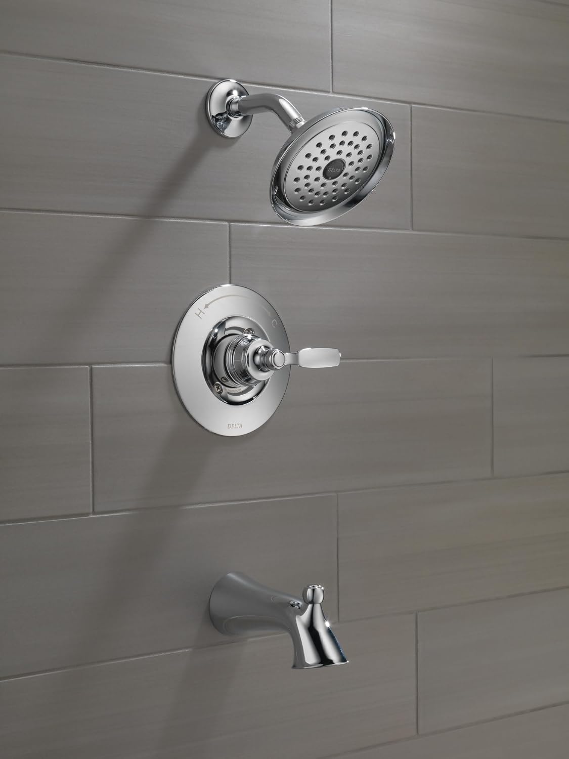 Delta Faucet Woodhurst 14 Series Single-Handle Tub and Shower Trim Kit, Shower Faucet with Single-Spray Touch-Clean Shower Head, Venetian Bronze T14432-RB (Valve Not Included)