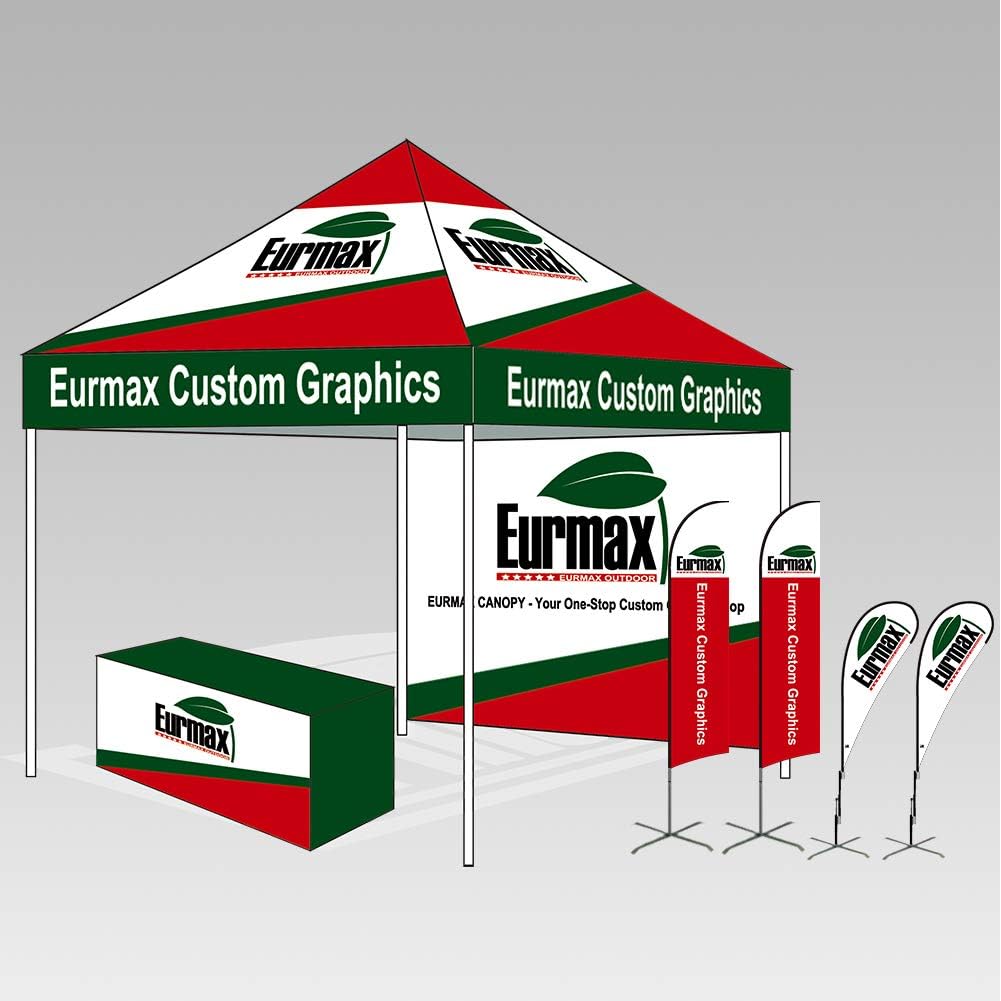 Eurmax USA 10x10 Pop Up Canopy,Commercial Tent with Patented No-Tip Rolling Bag,24sqft Extension Awning & 4 Zippered Removable Walls,UV & Water Resistant,Heavy Duty Instant Shelter Gazebo,Purple