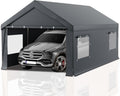 Carport 12x20 Heavy Duty Portable Garage,Carport Canopy with Roll-Up Windows & Doors,Portable Garage and Shelter with Removable Sidewalls,Car Tent Garage with All-Season Tarp for Truck Boat Tractor