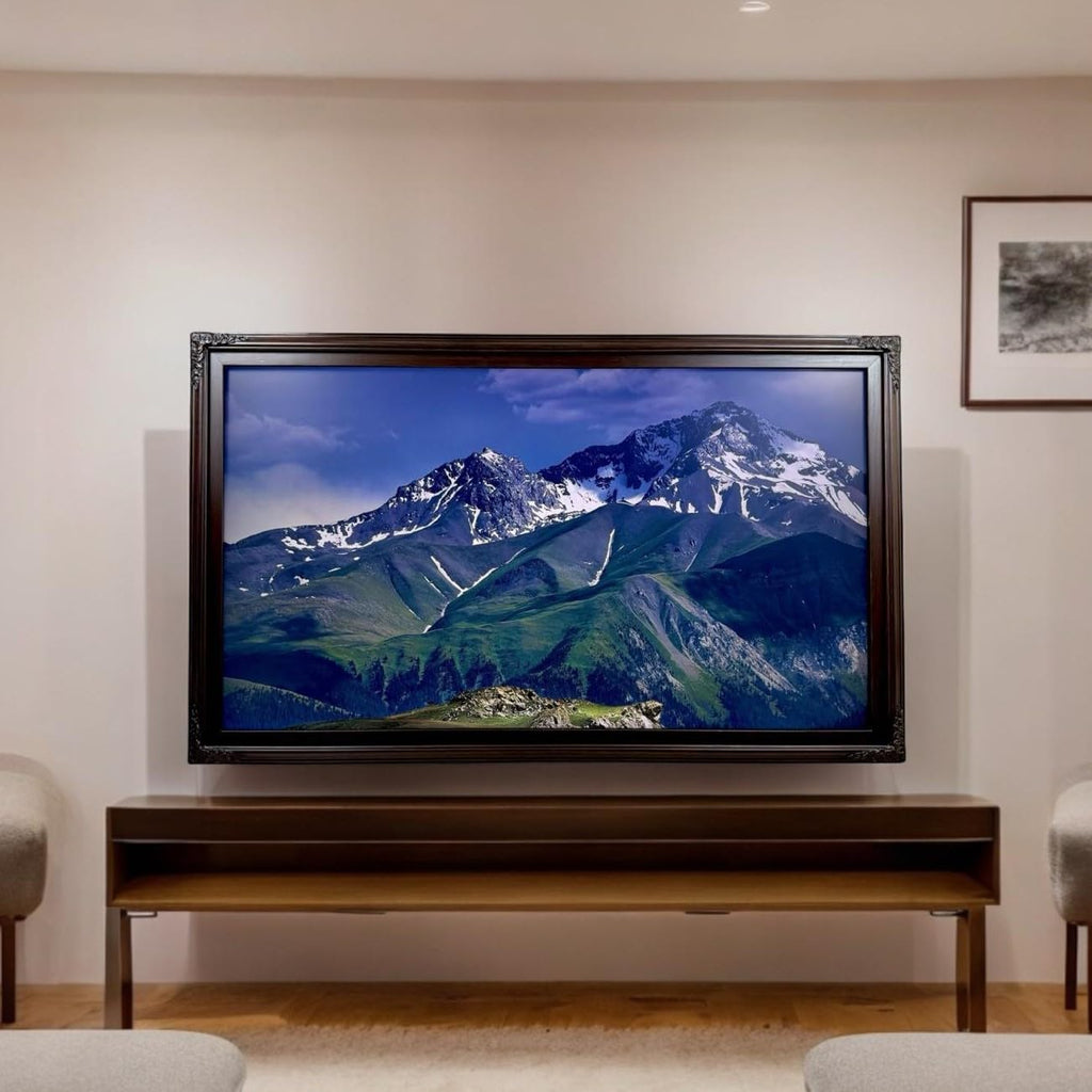 32, 43, 50 & 55 Inch Handmade wood ornate TV Frame for Samsung The Frame TV. Dark Walnut Finish (not for use with other models) (43 INCH)