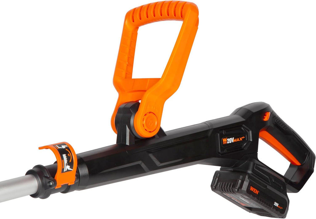 Wen 20V Max Cordless String Trimmer and Leaf Blower Combo Kit with 4Ah Battery and Charger (20VK2LBT)