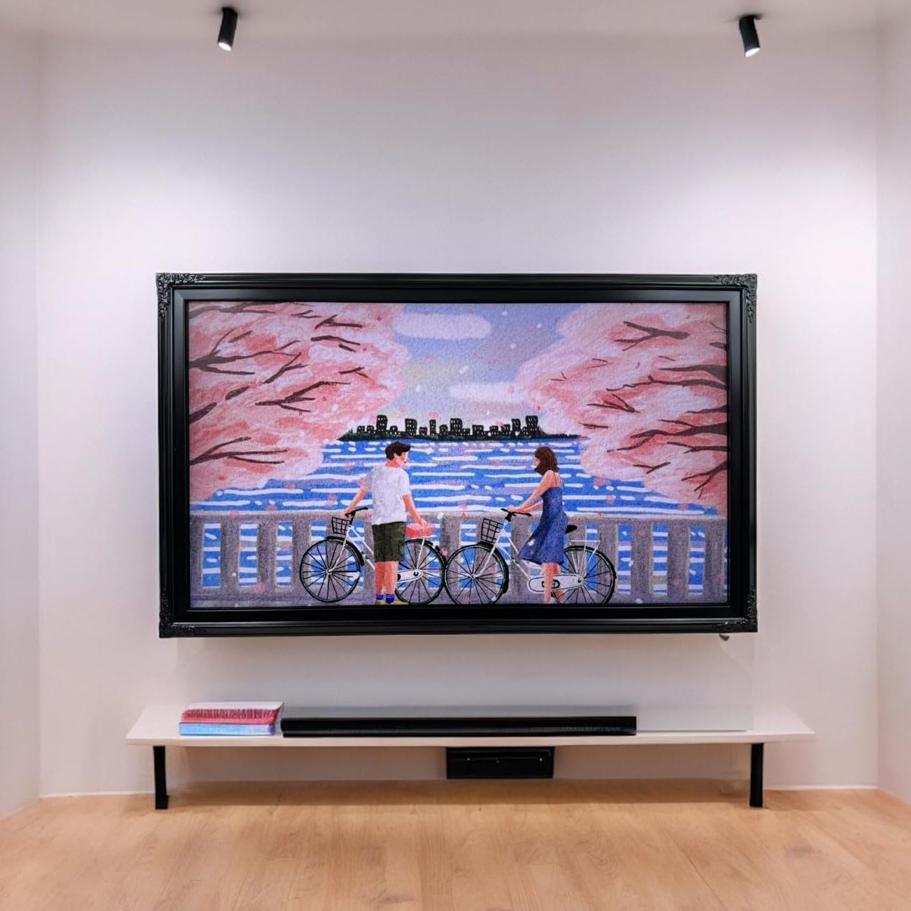 32, 43, 50 & 55 Inch Handmade wood ornate TV Frame for Samsung The Frame TV. SATIN BLACK (not for use with other models) (32 INCH)
