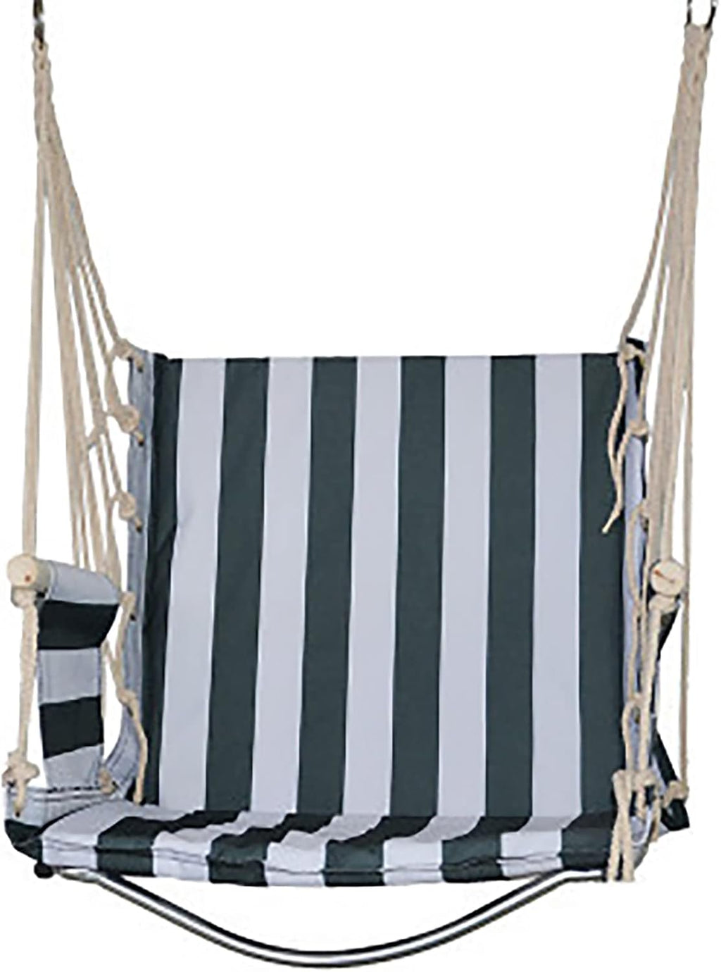 Hammock Chair Swing Hanging Rope Swing Chair with 2 Seat Cushions Soft Max 330 Lbs Handmade Hanging Chair for Bedroom Patio Yard Garden Outdoor Indoor (H)