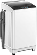 TABU 18lbs Portable Washing Machine, 2.4 Cu Ft Full Automatic Washing Machine with Drain Pump, Automatic Washer and Dryer with 10 Wash Programs & 8 Water Levels for Home, Apartment, RV, White