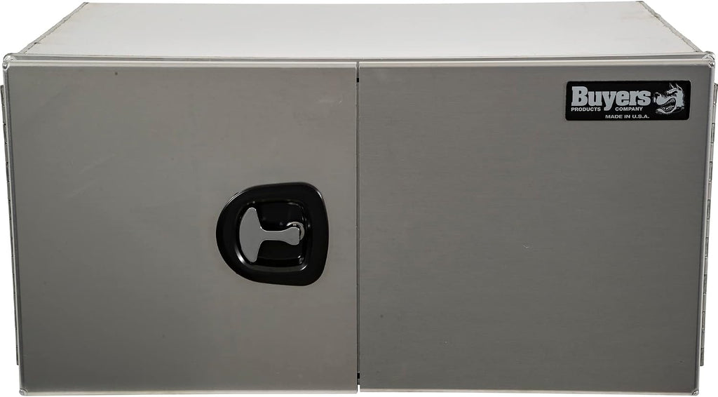 Buyers Products 1705420 Silver Pro Series Smooth Aluminum Underbody Truck Box with Barn Door, 18x24x36 Inch, Durable Vehicle Tool Box for Storage and Organization
