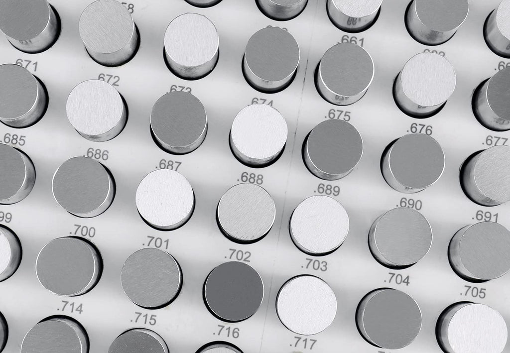 Accusize Industrial Tools 0.626''-0.750'', 125 Pcs Steel Plug Pin Gauge Set, Minus, Class Zz, M4(-)