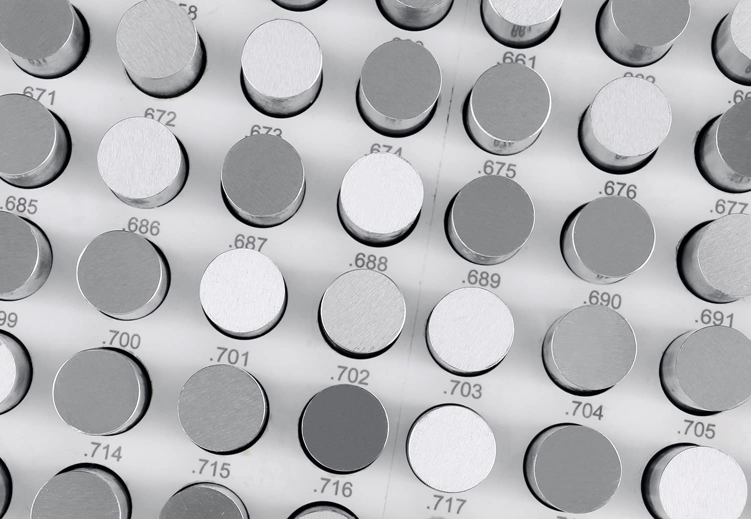 Accusize Industrial Tools 0.626''-0.750'', 125 Pcs Steel Plug Pin Gauge Set, Minus, Class Zz, M4(-)