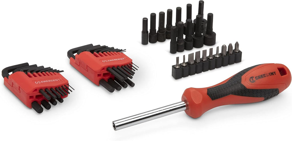 Crescent 84 Piece 1/4' & 3/8' Drive 6 & 12 Point Standard & Deep SAE/Metric Mechanics Tool Set - CTK84C