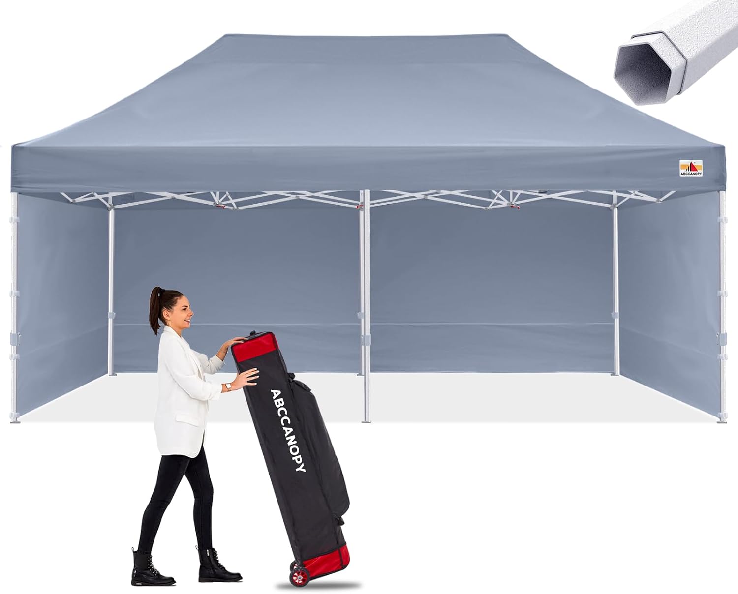 ABCCANOPY Premium Canopy Tent Commercial Instant Shade 10x20 Premium-Series, Gray