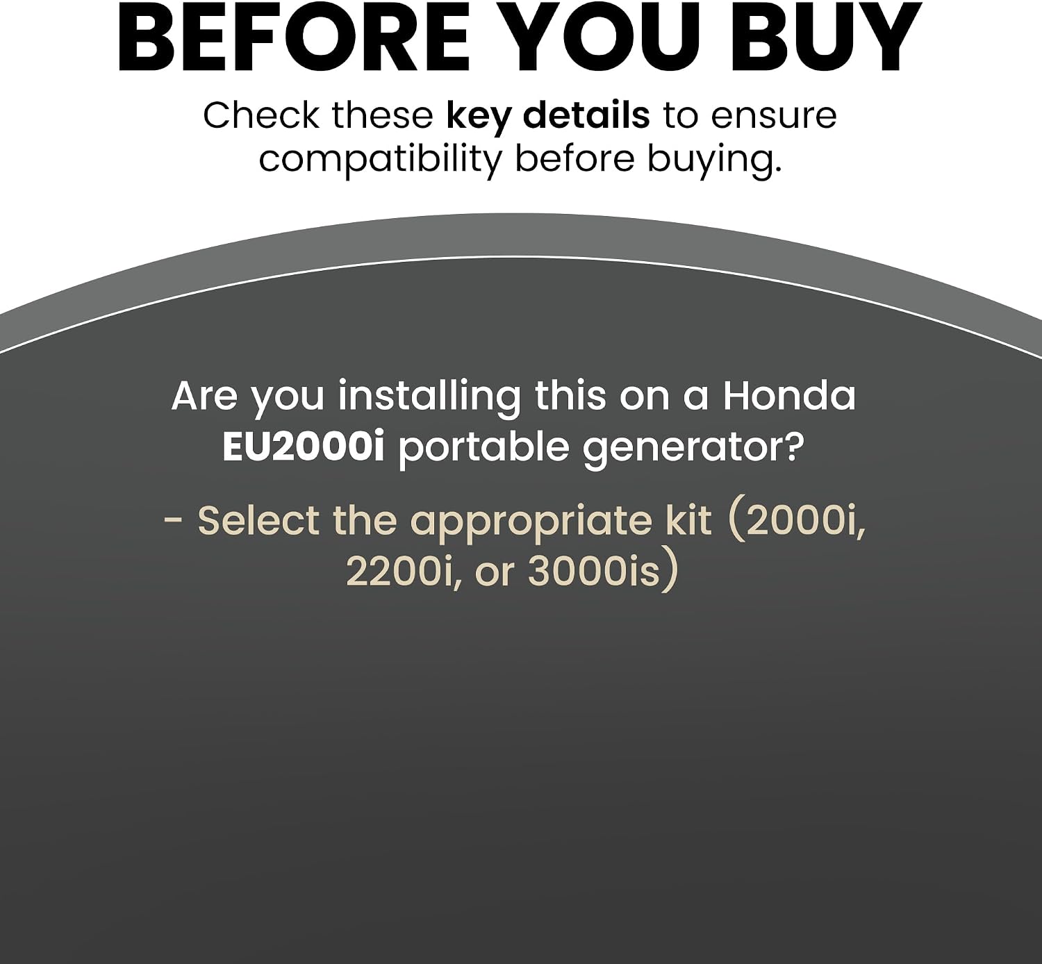 Hutch Mountain Generator Propane Conversion Kit Honda EU2000i - Dual-Fuel Conversion for Propane, Gasoline & Natural Gas - Portable Generator Backup Kit for Home Emergencies, Camping, and RVs
