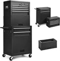 ARLIME 6-Drawer Rolling Tool Chest, Tool Storage Cabinet W/Sliding Drawers, Detachable Top Box & Locking System, Removable Toolbox Organizer for Garage & Warehouse (Black)