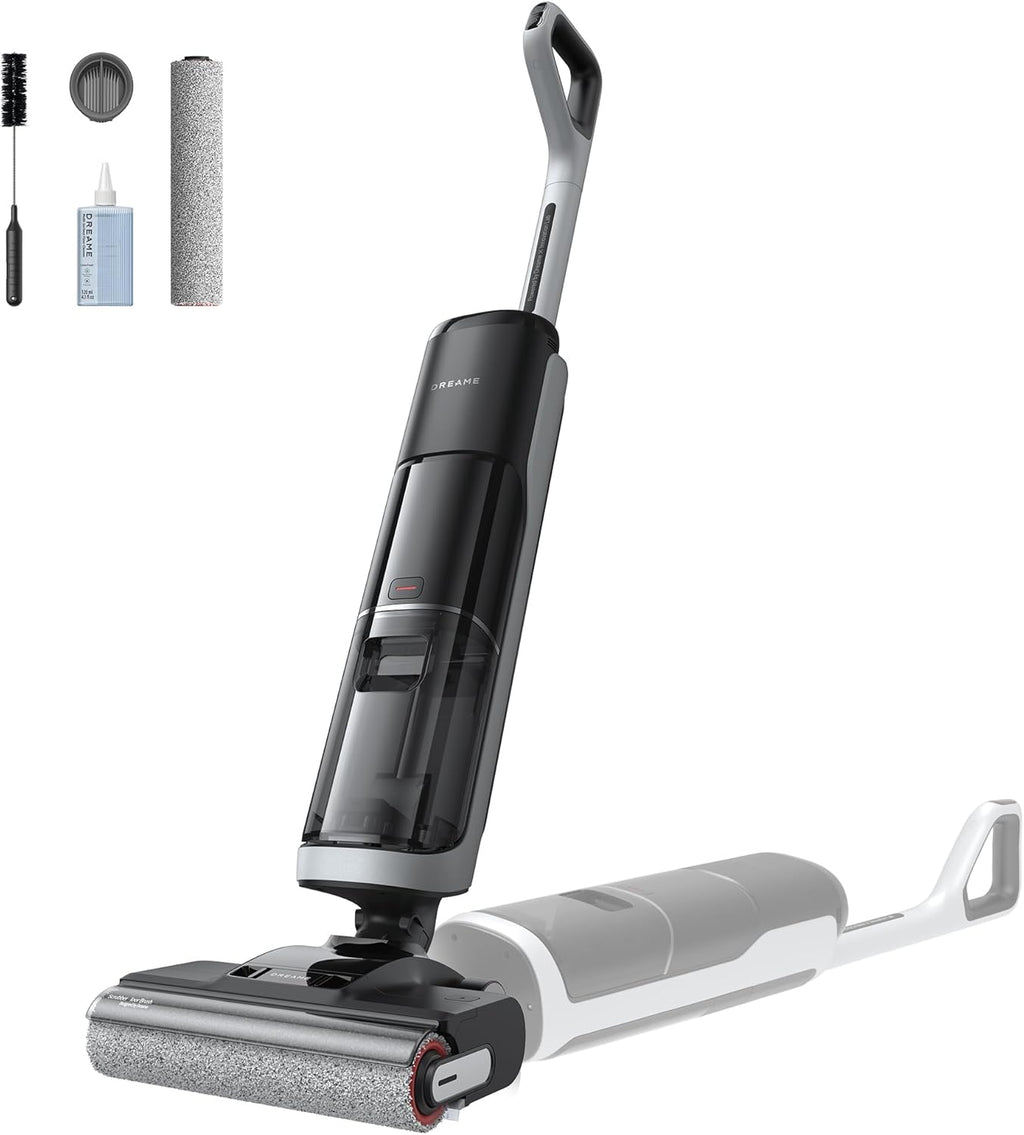 Dreame H14 Cordless Vacuum Mop, 180° Lie-Flat Wet Dry Vacuum cleaner, 140°F Brush Washing, Fast Hot Air Drying in 5Mins, Great for Sticky Messes (Renewed)