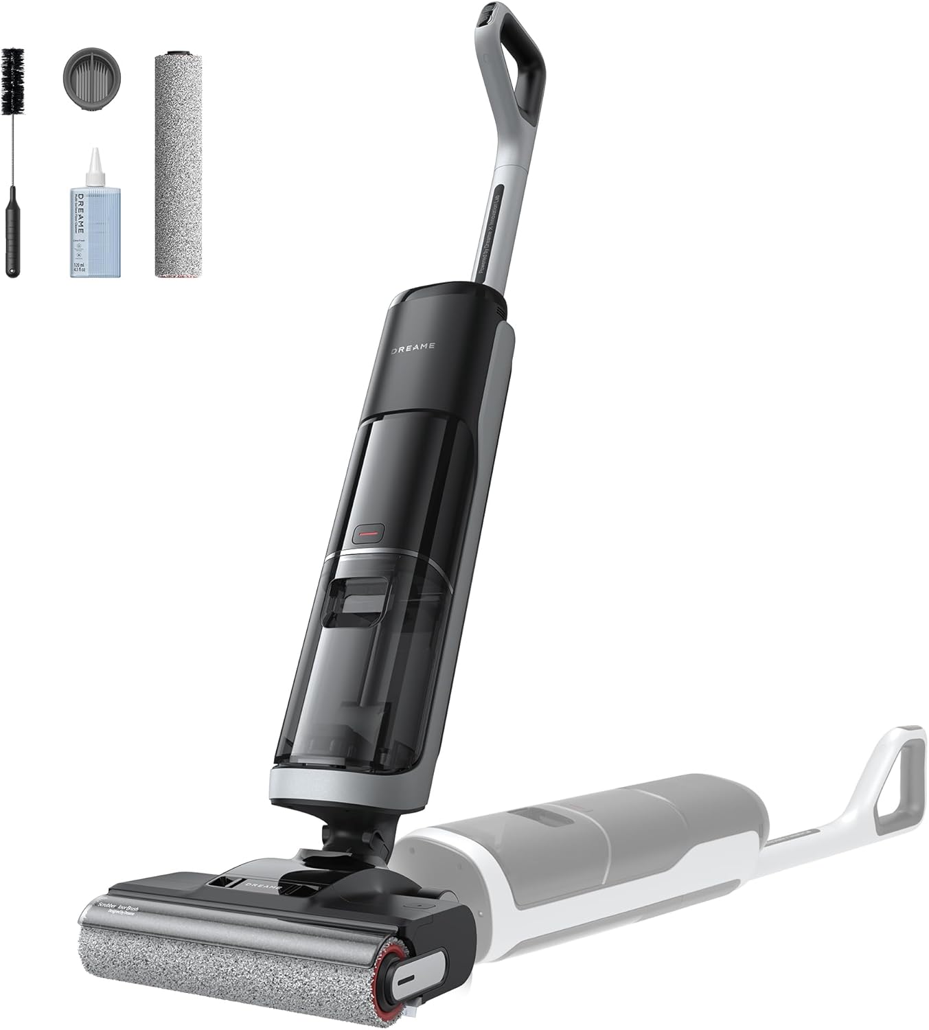 Dreame H14 Cordless Vacuum Mop, 180° Lie-Flat Wet Dry Vacuum cleaner, 140°F Brush Washing, Fast Hot Air Drying in 5Mins, Great for Sticky Messes (Renewed)