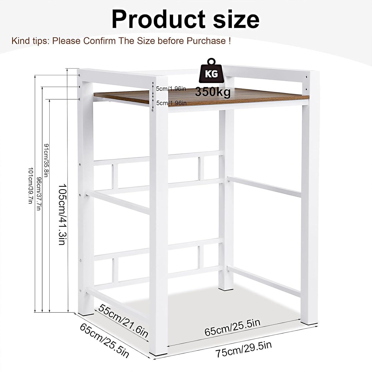 Washer Dryer Stacking Rack, 771lbs Capacity Heavy Duty Washer and Dryer Stacking Stand, 3 Adjustable Height Washing Machine Shelf forLaundry Rooms Bathrooms Balconies (White)