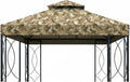 Garden Winds Durable 350 Replacement Canopy Top Compatible with Garden Treasures 8' x 8' Gazebo Models S-582D, S-582DN - Camo Sand