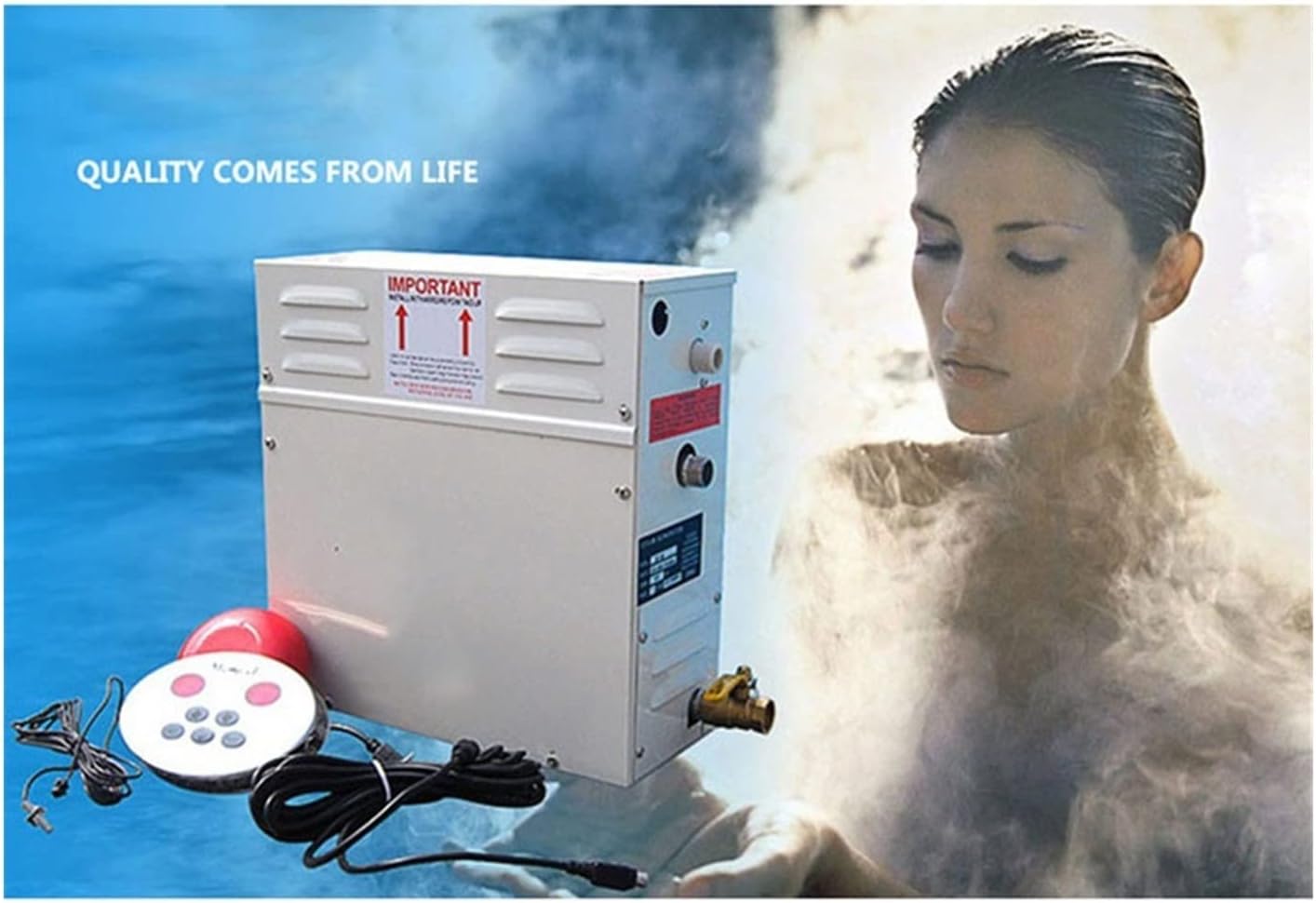 Steam Shower Generator Kit 6KW Home Use Steam Machine Steam Generator Sauna Dry Stream Furnace Wet Steam Steamer Digital Controller Detox