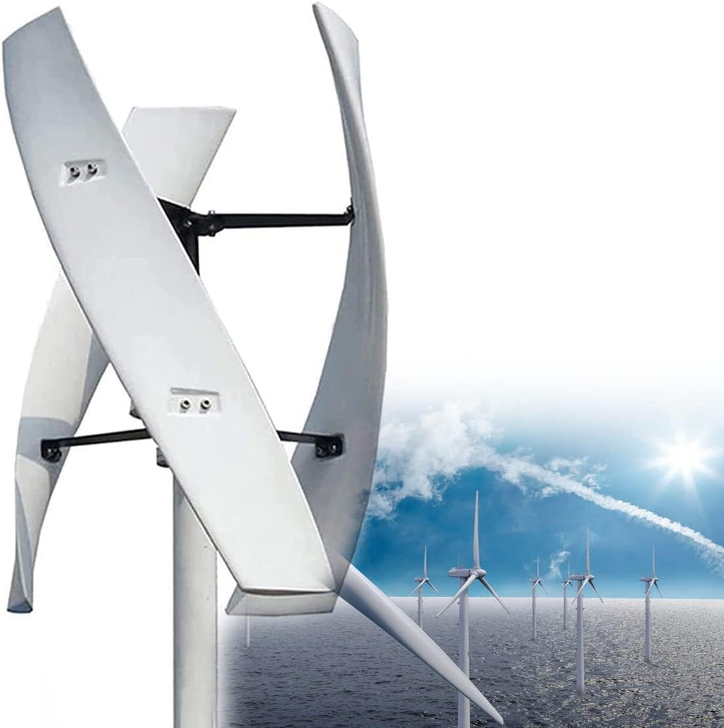 3 Blade Vertical Wind Generator 3000W/5000W 12V/24V/48V Wind Power Turbines Generator, Magnetic Floating Axle Wind Generator for Family Home,3000W-12V