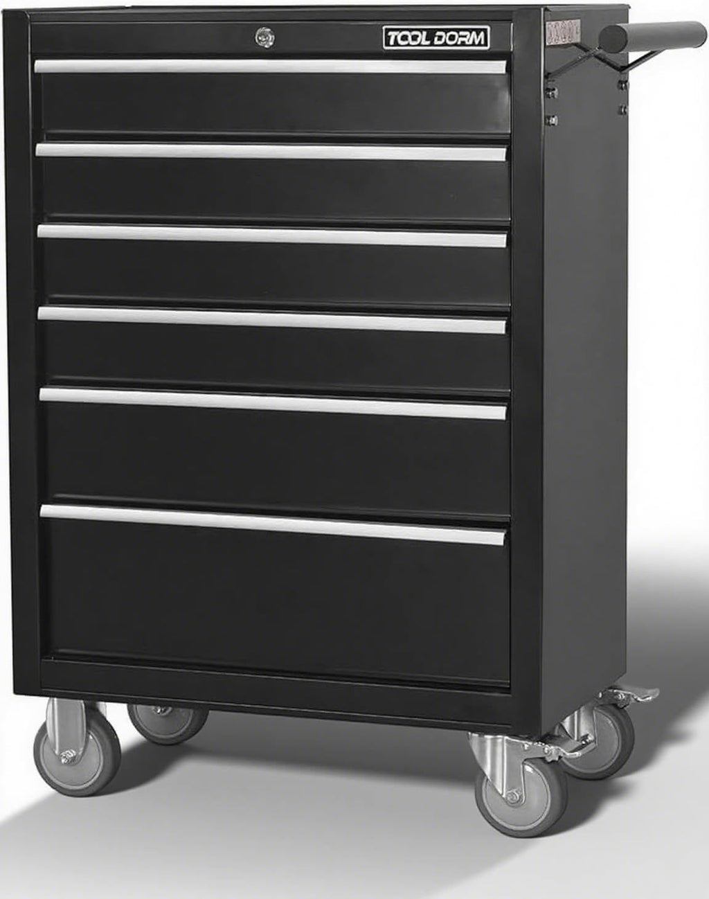 6-Drawer Rolling Tool Chest with Locking Wheels & Drawers, 13' D x 24.2' W x 36.6' H Mobile Tool Storage Cabinet, Heavy-Duty Garage Organizer with Ergonomic Handle