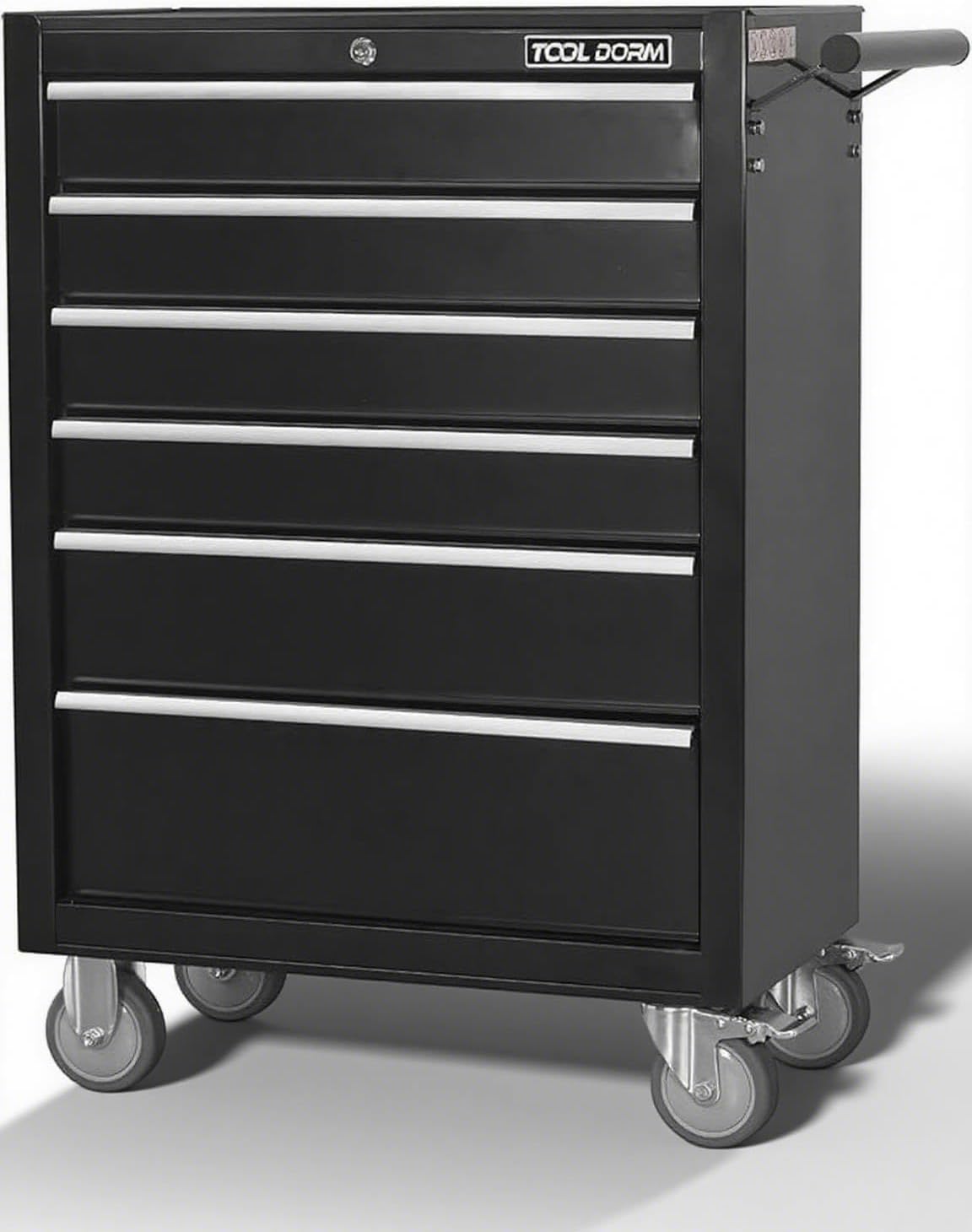 6-Drawer Rolling Tool Chest with Locking Wheels & Drawers, 13' D x 24.2' W x 36.6' H Mobile Tool Storage Cabinet, Heavy-Duty Garage Organizer with Ergonomic Handle