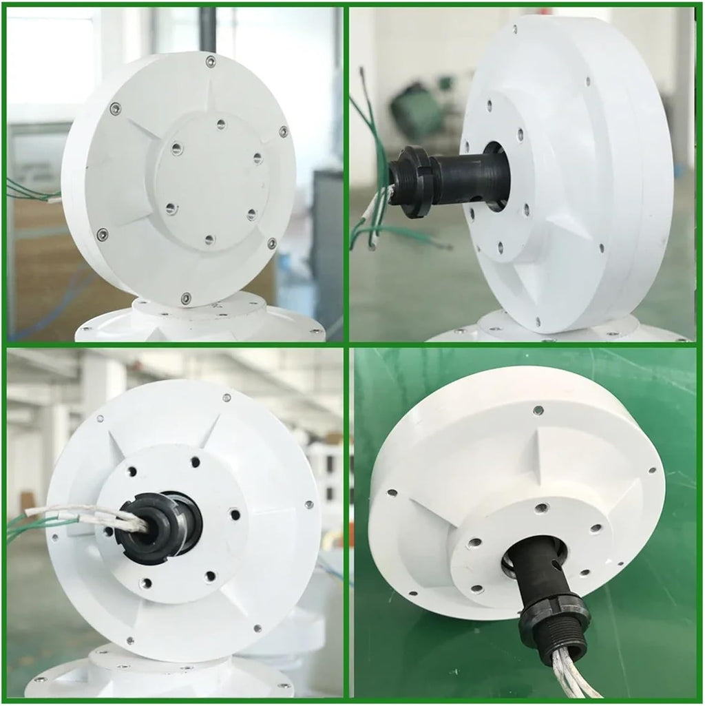 Wind Turbine Generator Kit, 3KW Low RPM Generator For Vertical Wind Turbine Windmill 3000W 12V 24V 48V Brushless Permanent Maglev Coreless Alternator for Hybrid Solar Wind System(No connector,12V_3000