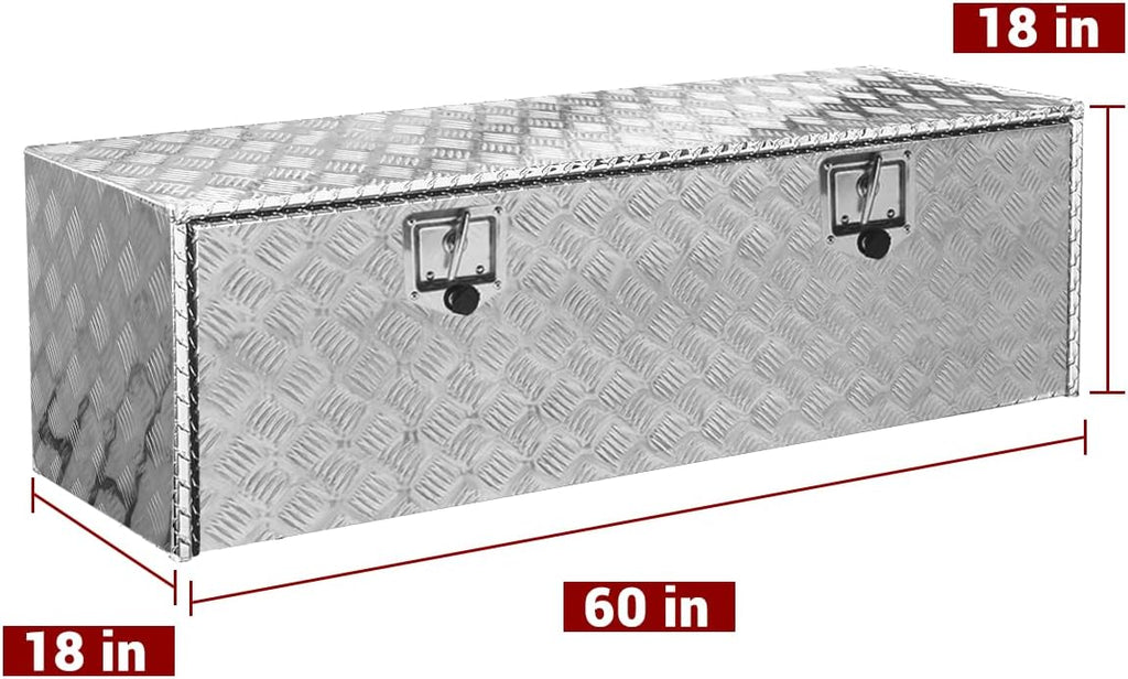 Truck Tool Box W/Compression Latch and Keys,60 x 18 x 18 Inch,Truck Toolbox For Storage & Organization,Heavy-Duty Truck Bed Tool Box