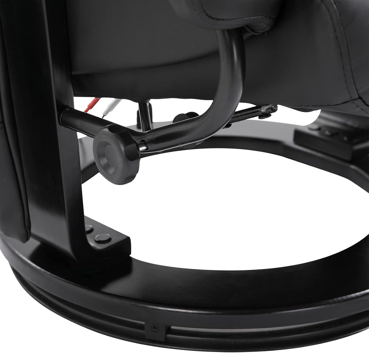 HOMCOM Massage Recliner Chair with Ottoman, 360° Swivel Recliner and Footstool, 10 Point Vibration, PU Leather Reclining Chair with Side Pocket and Remote Control, Black