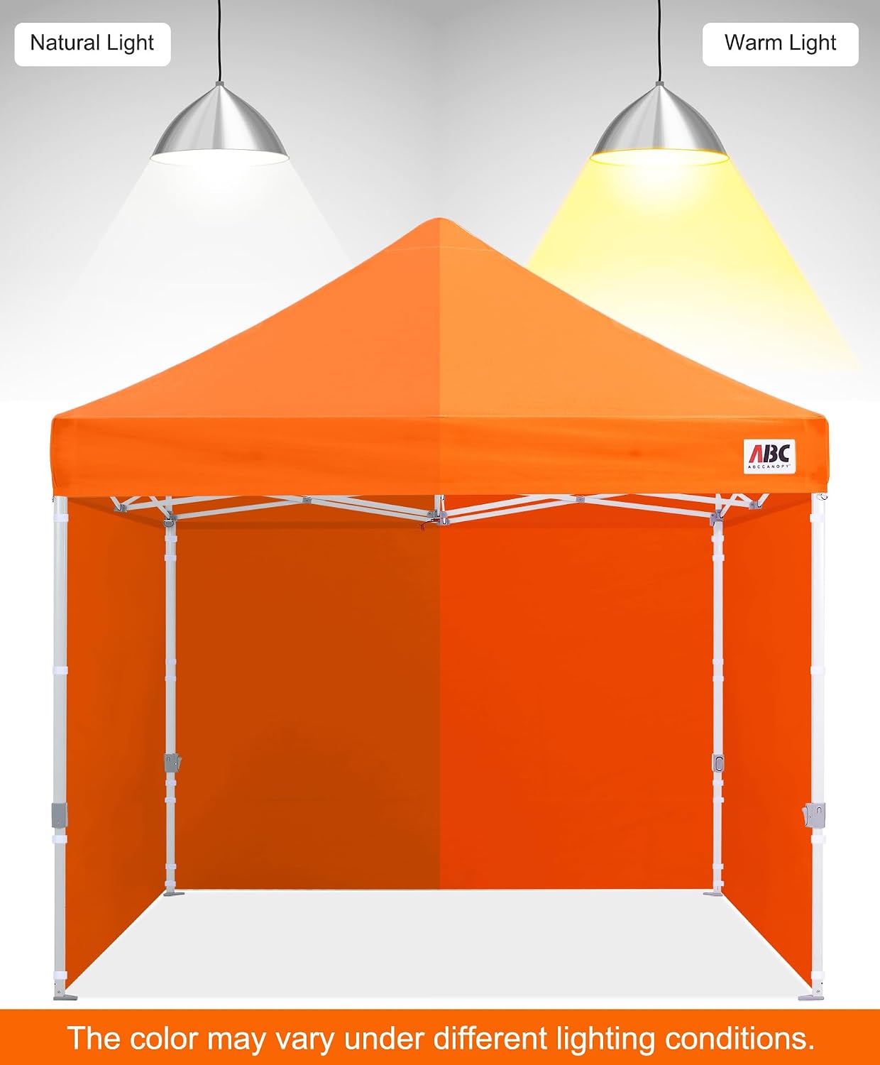 ABCCANOPY Easy Pop Up Canopy Tent with Sidewalls 10x10 Commercial -Series, Orange