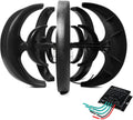 No Noise Vertical Wind Turbine Generator, 3000W Vertical Wind Generator with MPPT Charge Controller 5 Blades for Home Or Camping(Black)