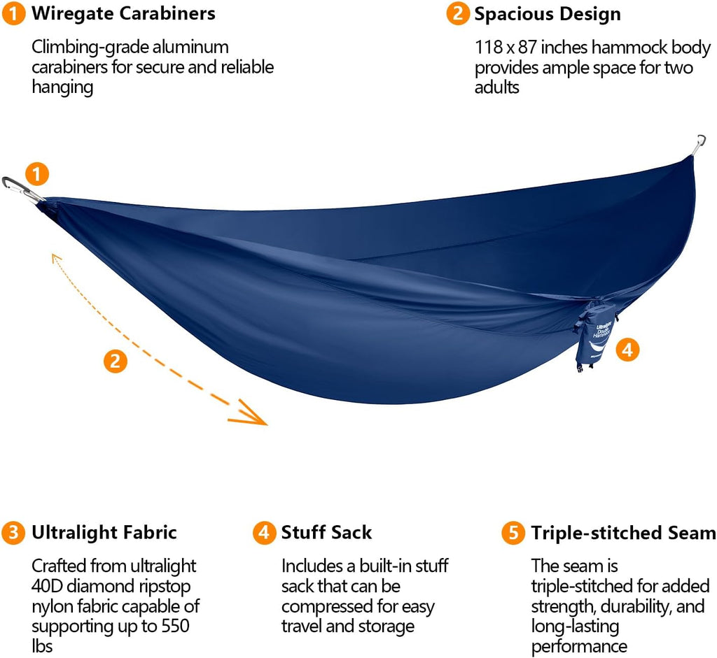 anymaka Set Up in 3 Seconds Adjustable Portable Aluminum Alloy Hammock Stand for Outside with Chair Mode & Lounge Mode up to 105''